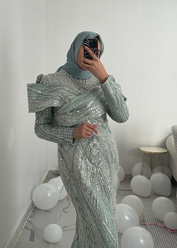 Su Yeşili Abiye - Görsel 3