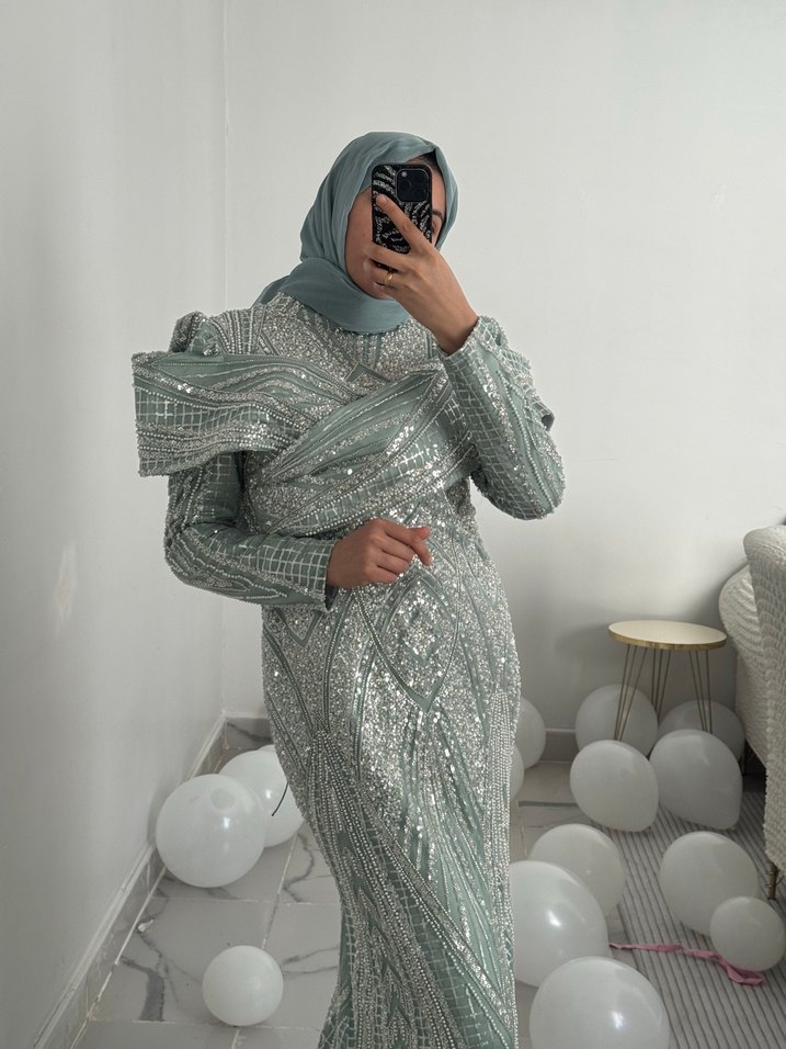 Su Yeşili Abiye - Görsel 3