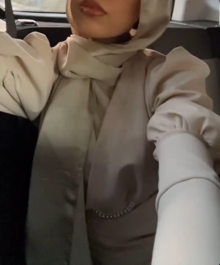 Bej Uzun Kollu Kemerli Kadın Elbise - Görsel 5