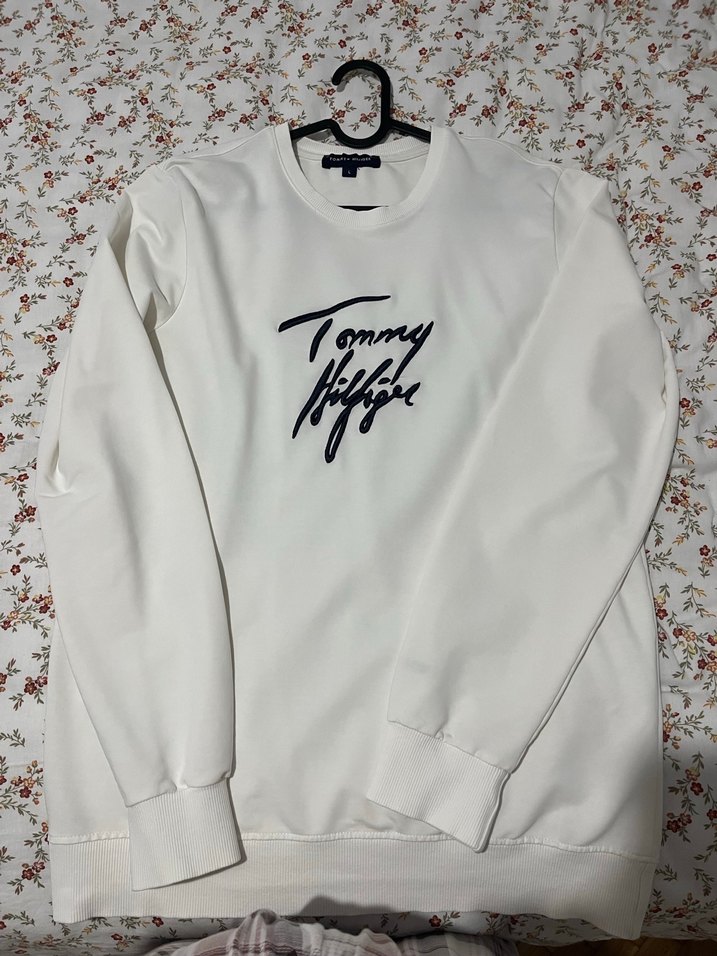 Tommy Hilfiger Gri Bağlama Desenli Sweatshirt - Görsel 2