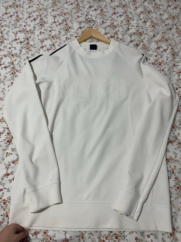 Beyaz Erkek Crew Neck Sweatshirt - Görsel 3