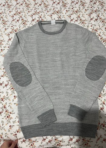 Defacto Gri Erkek Bisiklet Yaka Kazak - Görsel 5