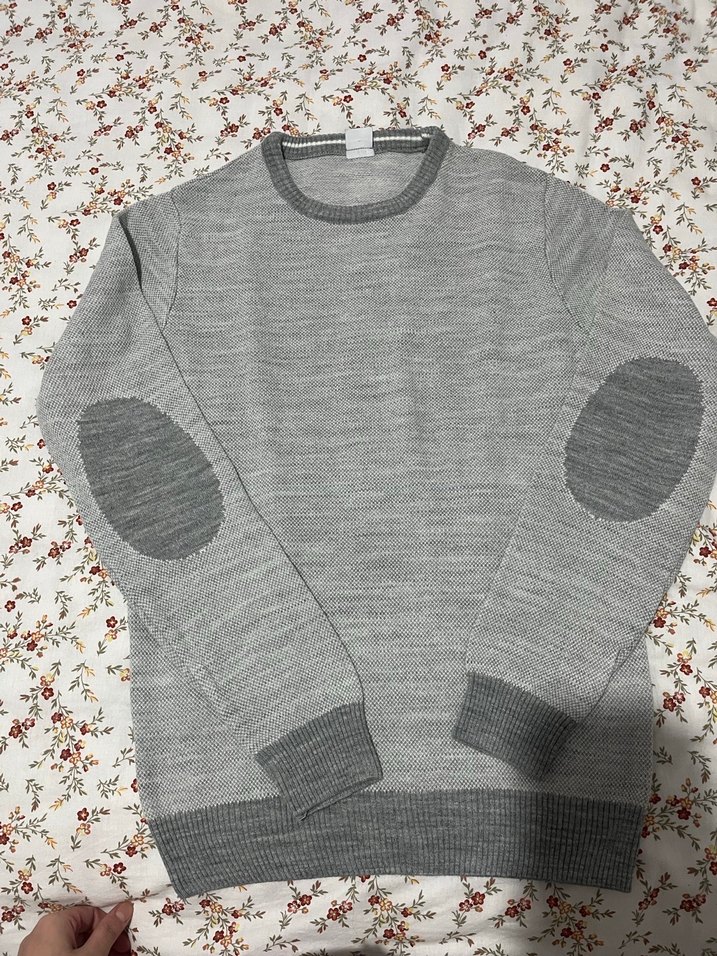 Defacto Gri Erkek Bisiklet Yaka Kazak - Görsel 5