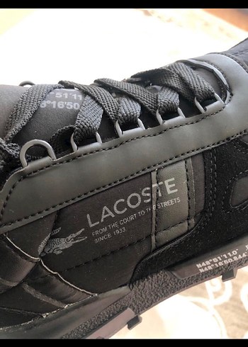 Lacoste Siyah Erkek Spor Ayakkabı - Görsel 7