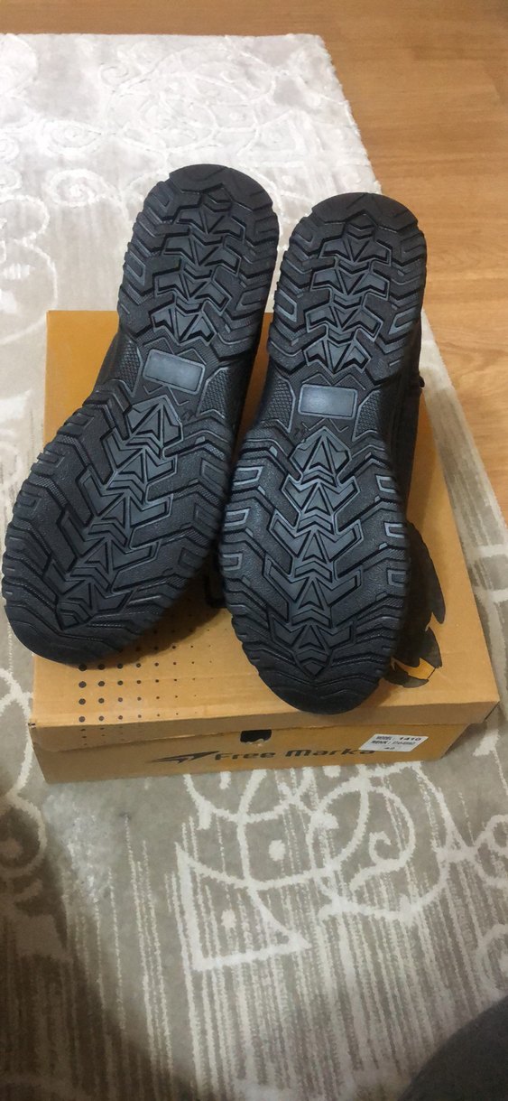 42 Numara Sıfır Siyah Erkek Bağcıklı Kauçuk Bot - Görsel 3