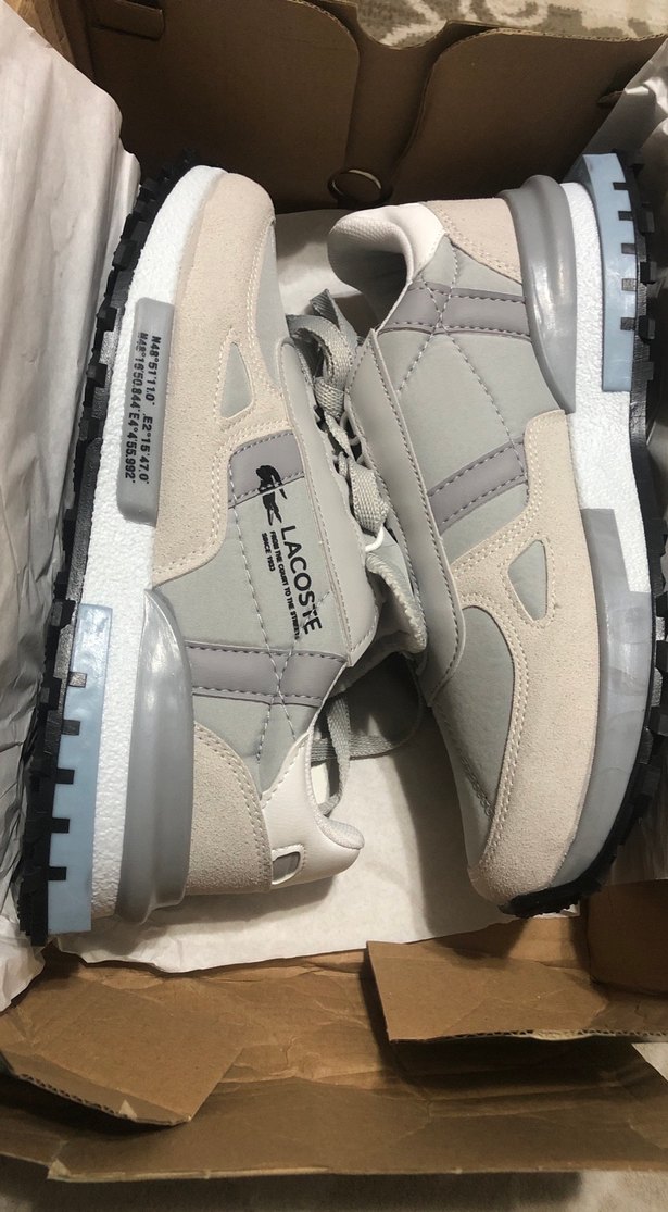 39 Numara Lacoste Gri Erkek Spor Ayakkabı - Görsel 2