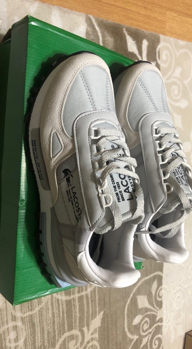 39 Numara Lacoste Gri Erkek Spor Ayakkabı - Görsel 5