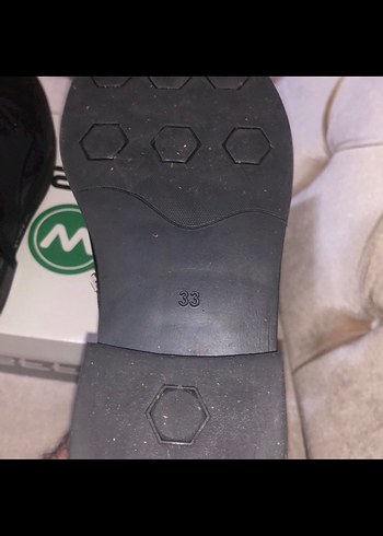 33 Numara kız çocuğu botu Siyah Deri Kemerli - Görsel 5