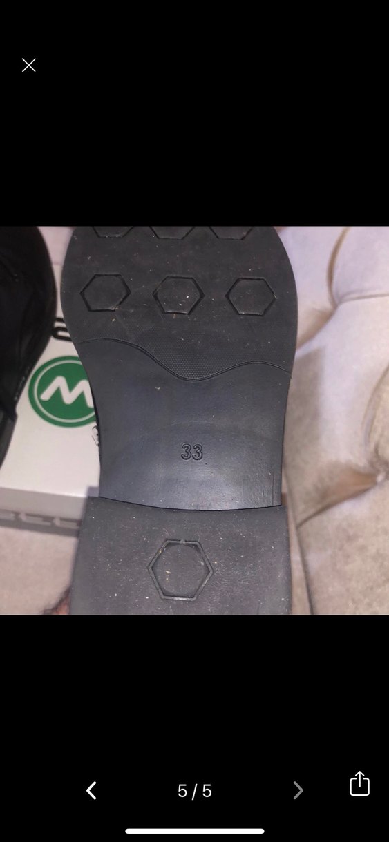 33 Numara kız çocuğu botu Siyah Deri Kemerli - Görsel 5