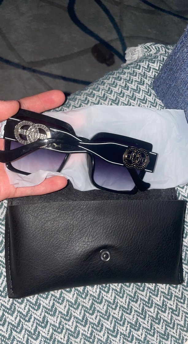 Siyah  chanel  Kadın Güneş Gözlüğü - Görsel 2