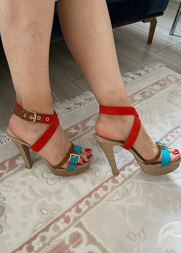 Kadın topuklu ayakkabı&çanta - Görsel 3