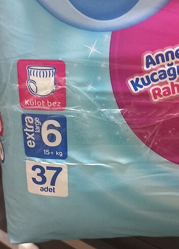 6 Beden: 16+ kg Beden Renk Molfix 6 numara külot bez