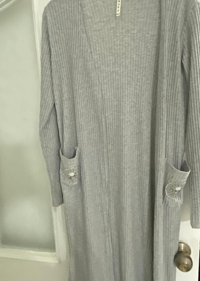 uzun hırka cepleri detaylı hiç giyilmedi - Görsel 2