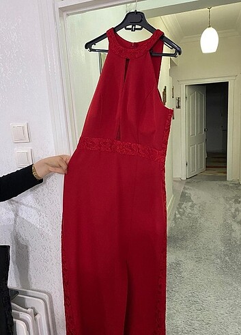 kırmızı abiye elbise az kullanılmış - Görsel 5