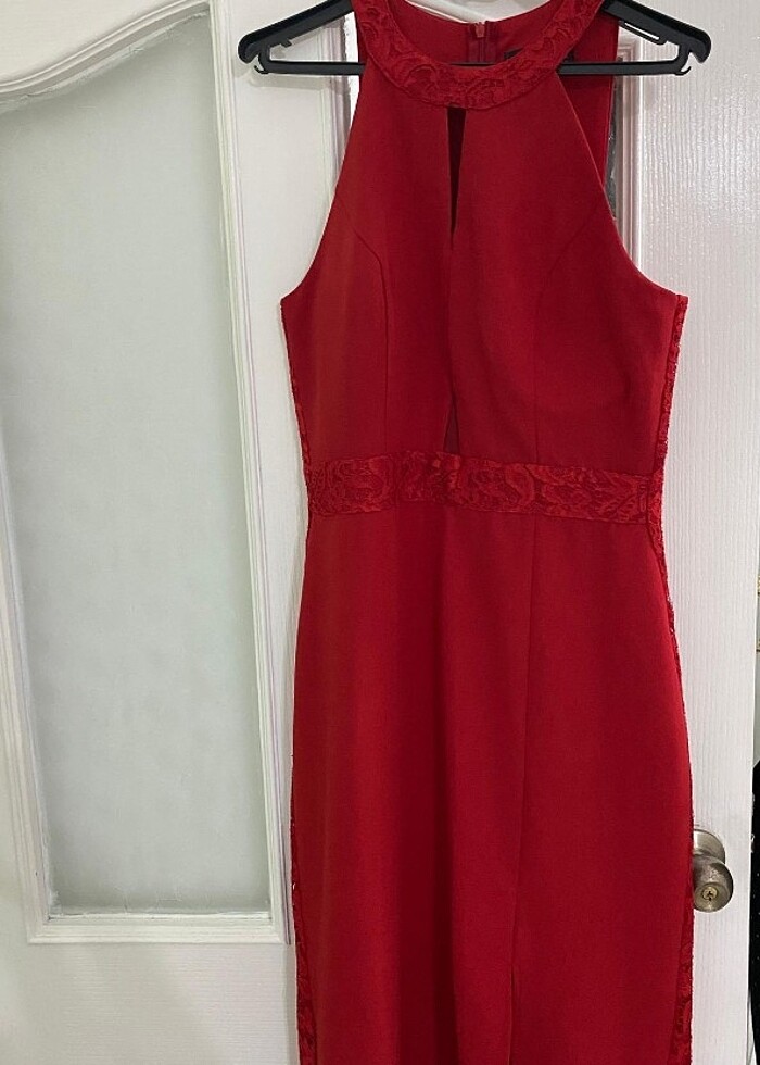kırmızı abiye elbise az kullanılmış - Görsel 2