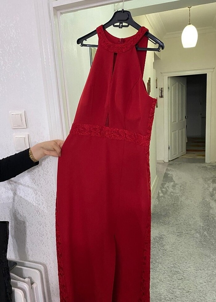 kırmızı abiye elbise az kullanılmış - Görsel 5