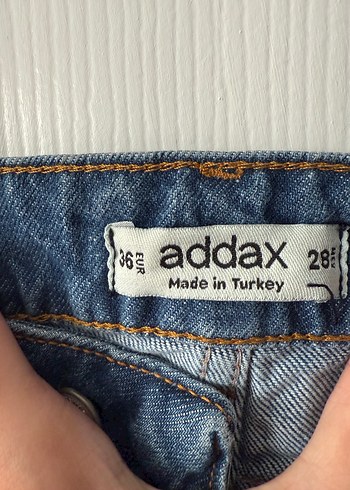 mom jean mavi kot pantolon - Görsel 3