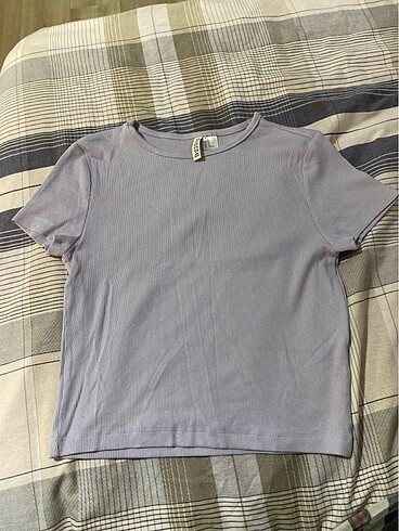 h&m lila crop