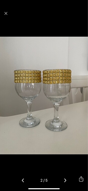 İkili vintage kadeh