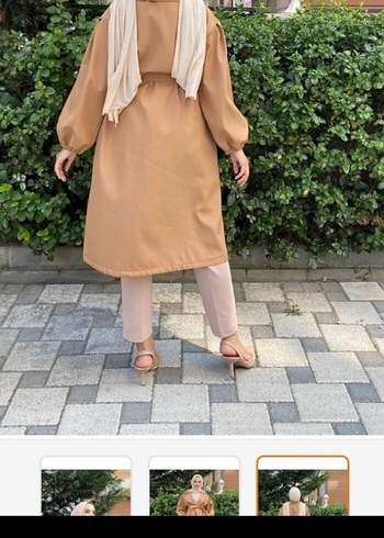 Diğer Drapeli Camel Renk Kadın Uzun Trençkot