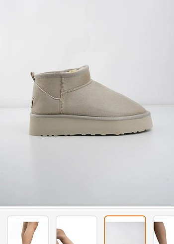 Ugg Bej Süet Kadın Platform Botlar