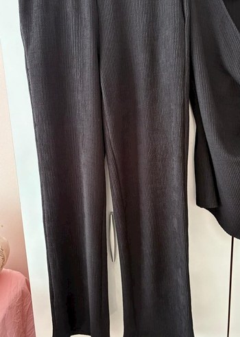 Kadın Siyah  Bol Kesim Uzun Pantolon - Görsel 3