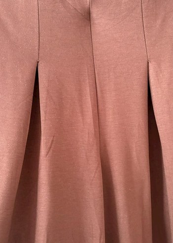 Kadın Kahverengi Keten Salaş Pantolon - Görsel 3