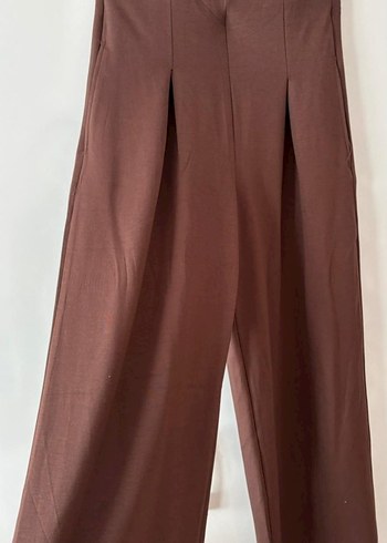 Kadın Kahverengi Keten Salaş Pantolon - Görsel 2