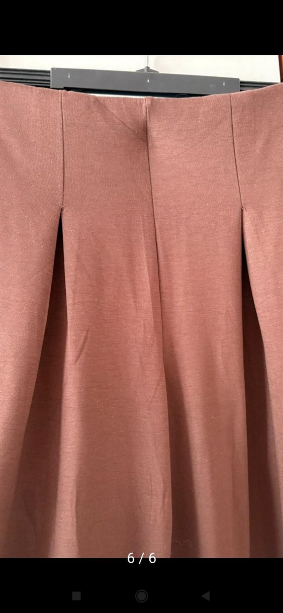 Kadın Kahverengi Keten Salaş Pantolon - Görsel 3