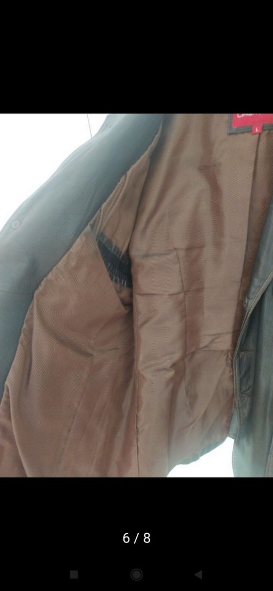 Kahverengi Deri Kadın Biker Ceket - Görsel 4