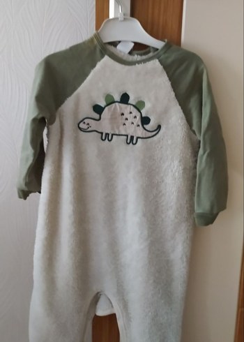 Erkek Çocuk Peluş uyki tulumu Nakışlı Dinozor - Görsel 4