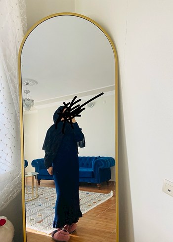 Lacivert Piliseli Uzun Elbise - Görsel 4