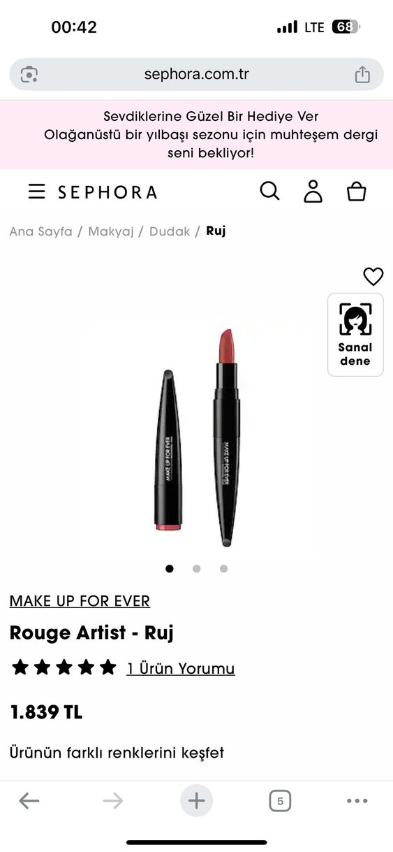 Make up forever ruj 106 - Görsel 2