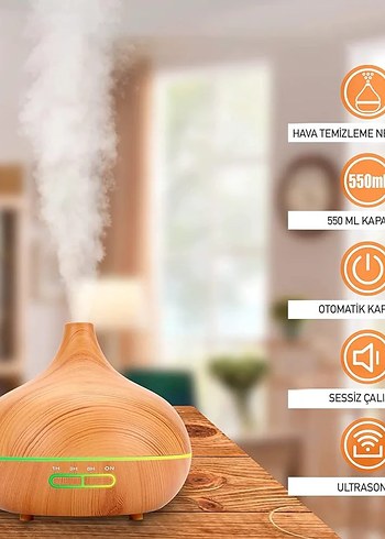 Koyu Kahverengi Hava Temizleyici ve Nemlendirici - Görsel 3