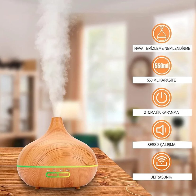 Koyu Kahverengi Hava Temizleyici ve Nemlendirici - Görsel 3
