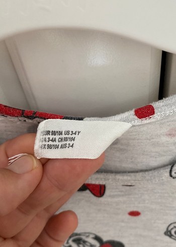 H&M Kız Çocuk Gri Baskılı Kolsuz Elbise