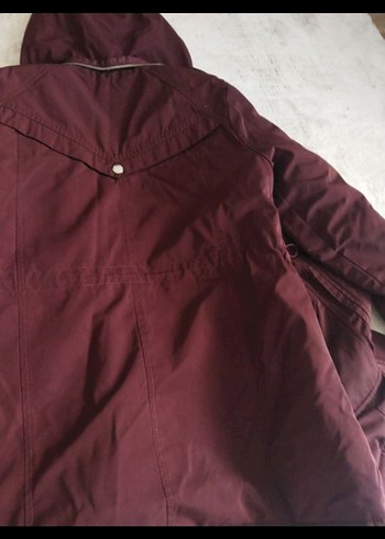 Bordo Düğmeli Midi Kadın Ceket - Görsel 4