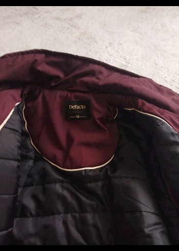 Bordo Düğmeli Midi Kadın Ceket - Görsel 3