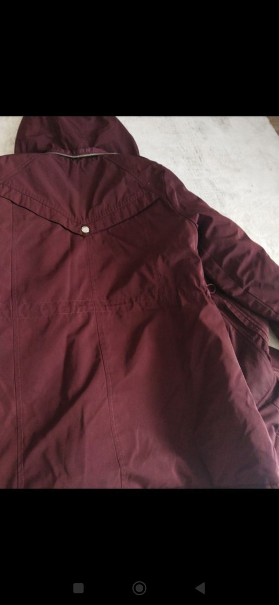 Bordo Düğmeli Midi Kadın Ceket - Görsel 4