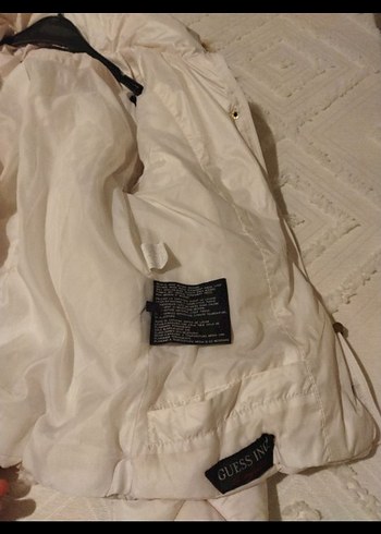 Kadın Beyaz Kürk Detaylı Kışlık Mont - Görsel 6