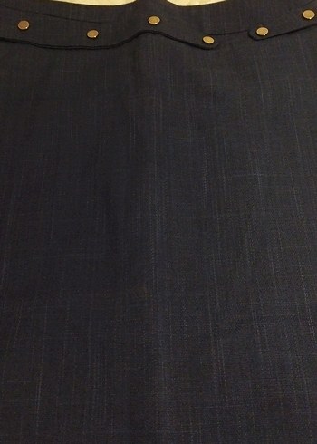 Lacivert Kadın Uzun  Etek - Görsel 2