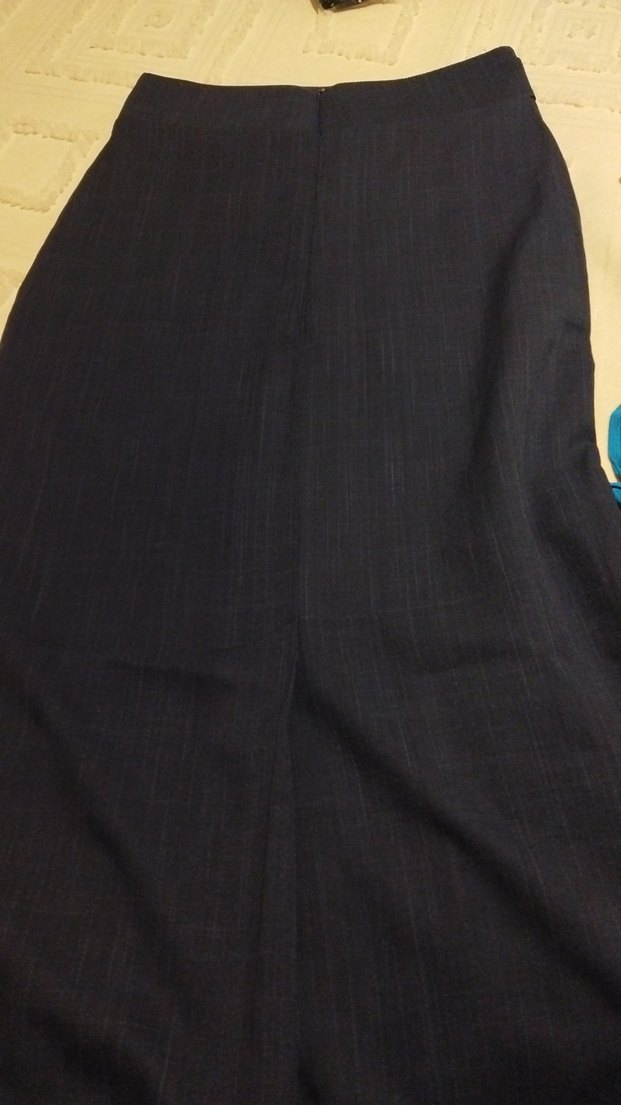 Lacivert Kadın Uzun  Etek - Görsel 4