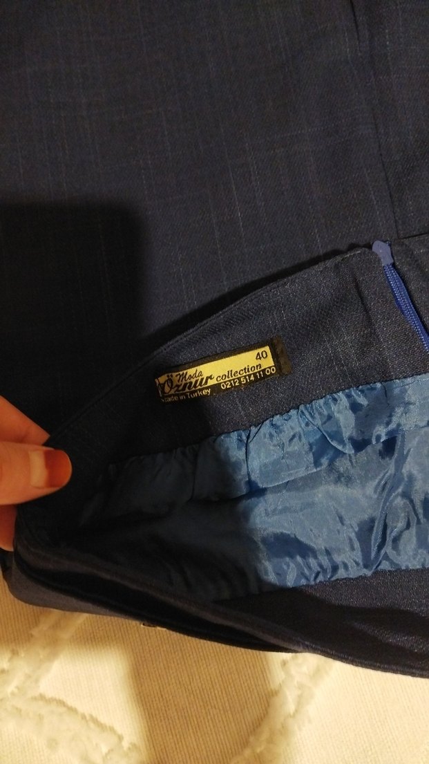 Lacivert Kadın Uzun  Etek - Görsel 5