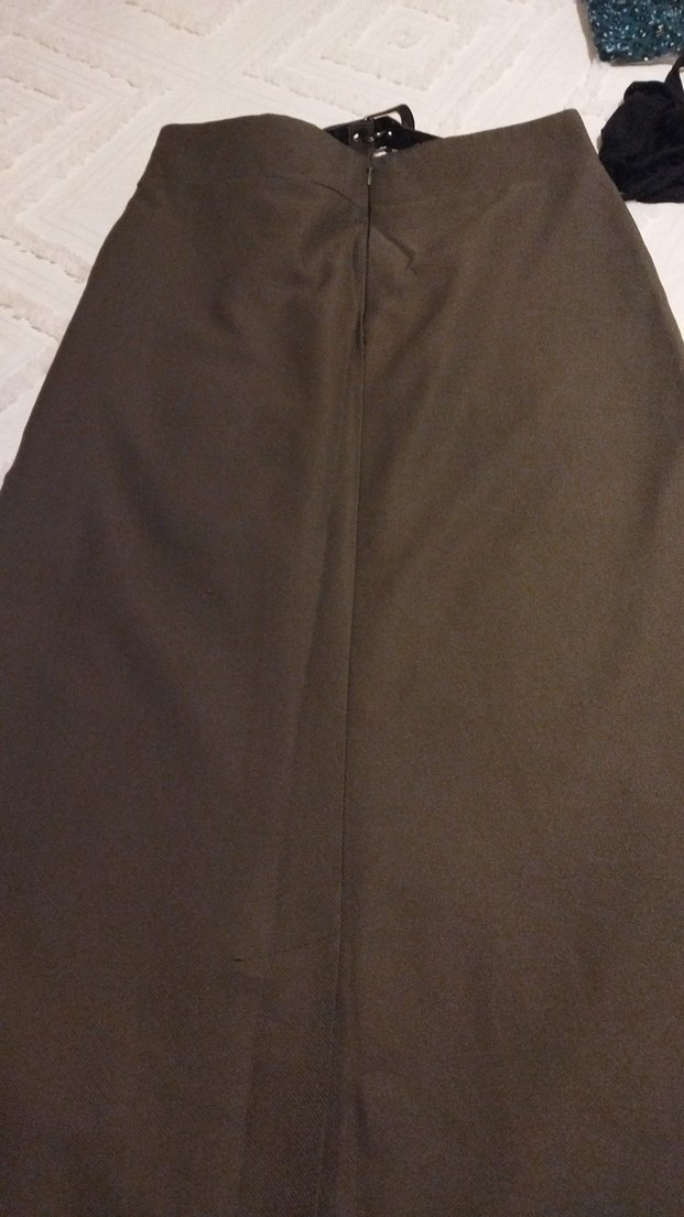 Drapeli Uzun Kadın Etek - Görsel 4