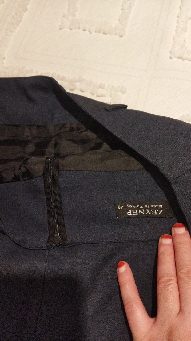 Kadın laciver Uzun Drapeli Etek - Görsel 4