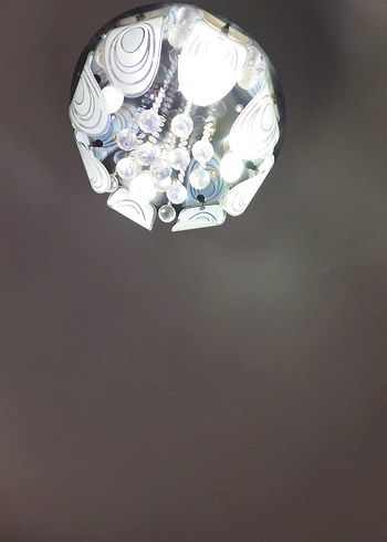 Beyaz Modern Tavan Lambası hem mavi ışık hem beyaz ayarlanabilir - Görsel 6