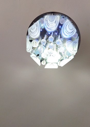 Beyaz Modern Tavan Lambası hem mavi ışık hem beyaz ayarlanabilir - Görsel 8