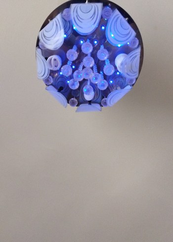 Beyaz Modern Tavan Lambası hem mavi ışık hem beyaz ayarlanabilir - Görsel 5