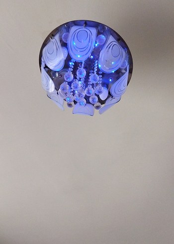 Beyaz Modern Tavan Lambası hem mavi ışık hem beyaz ayarlanabilir - Görsel 7