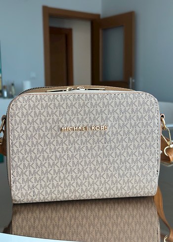 Michael Kors Beyaz Deri Kadın Çapraz Çanta